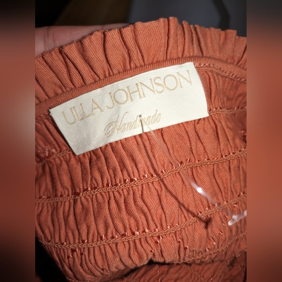 11. NWOT ULLA JOHNSON MADELINE SMOCKED MIDI DRESS - Picture 9 of 11